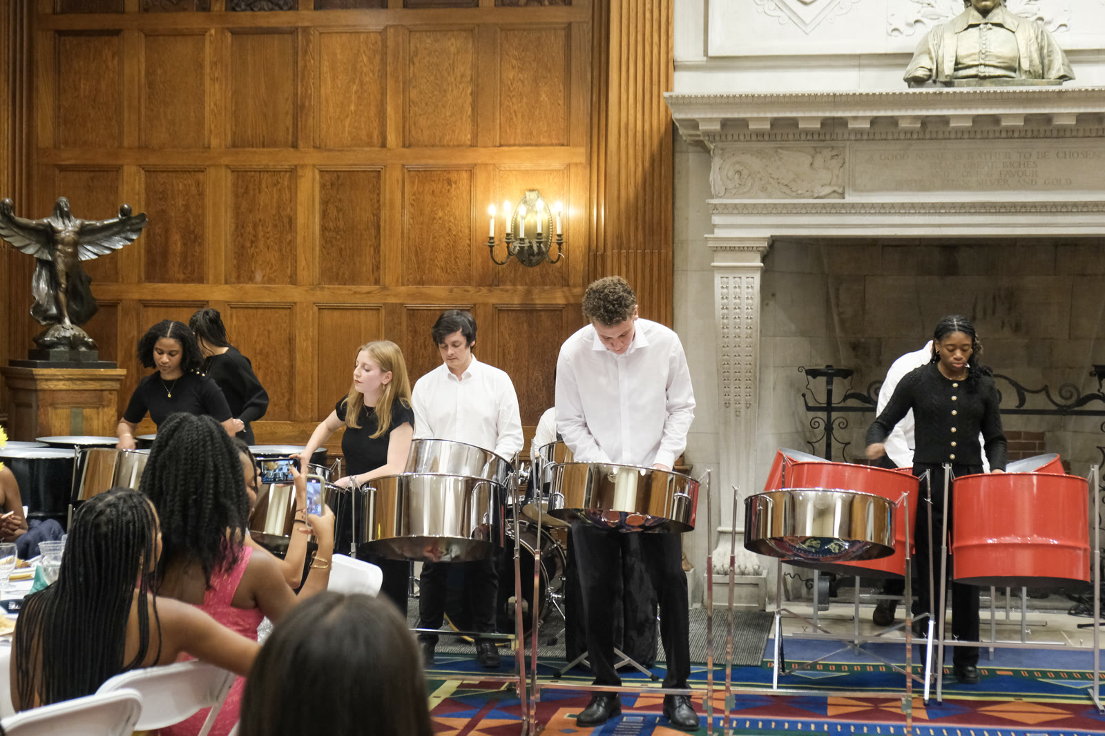 The ensemble performing at the Harvard Caribbean Club's annual charity gala.